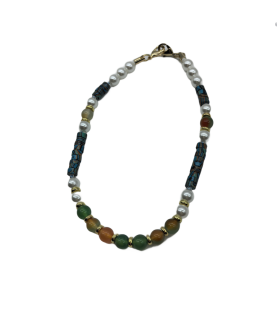 Natural Stone Phone Charm, Blue Beaded Healing Phone Wrist Strap,Handmade Cellphone Chain