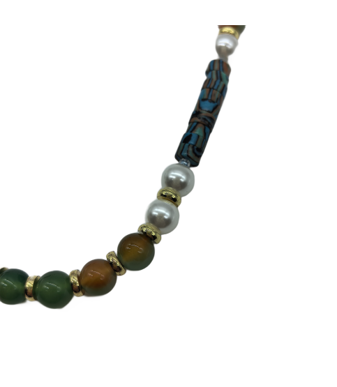 Natural Stone Phone Charm, Blue Beaded Healing Phone Wrist Strap,Handmade Cellphone Chain