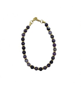 Natural Stone Phone Charm, Purple Beaded Healing Phone Wrist Strap, Handmade Cellphone Chain