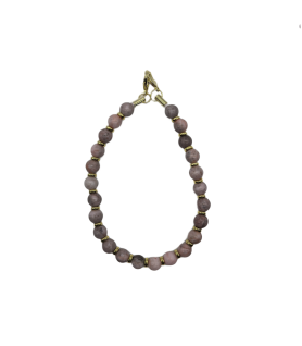 Natural Stone Phone Charm, Pink Beaded Healing Phone Wrist Strap, Handmade Cellphone Chain