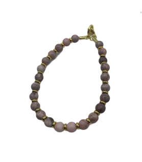 Natural Stone Phone Charm, Pink Beaded Healing Phone Wrist Strap, Handmade Cellphone Chain