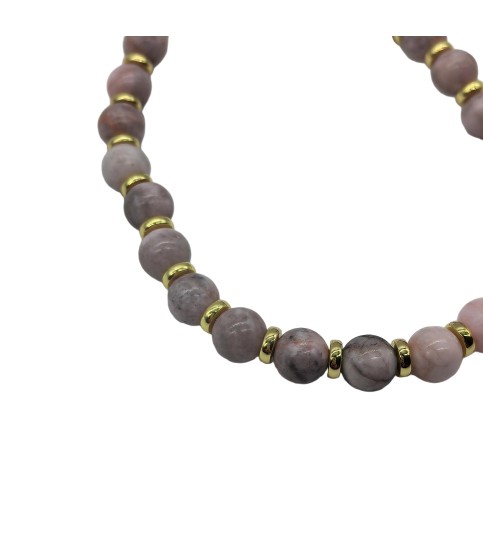 Natural Stone Phone Charm, Pink Beaded Healing Phone Wrist Strap, Handmade Cellphone Chain