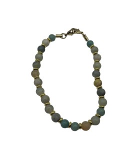 Natural Stone Phone Charm,Blue Beaded Healing Phone Wrist Strap, Handmade Cellphone Chain