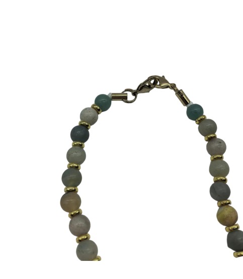 Natural Stone Phone Charm,Blue Beaded Healing Phone Wrist Strap, Handmade Cellphone Chain