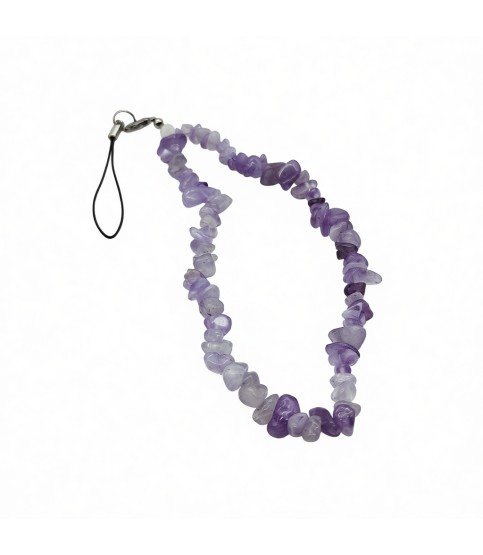 Pink Phone Chain Phone Wrist Strap Natural Gemstone Phone Charms Beaded Phone Strap For Women Girls