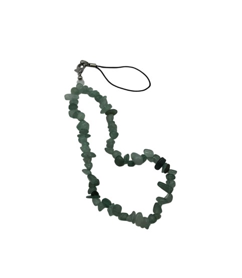 Green Phone Chain Phone Wrist Strap Natural Gemstone Phone Charms Beaded Phone Strap For Women Girls