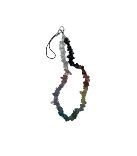 Colorful Phone Chain Phone Wrist Strap Natural Gemstone Phone Charms Beaded Phone Strap For Women Girls