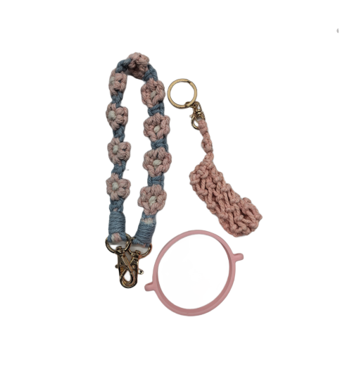 Pink Water Bottle Sling Water Bottle Hand Woven Sling Hand Woven Lanyards Strap For Insulated Mug Portable Cup Sports Cup
