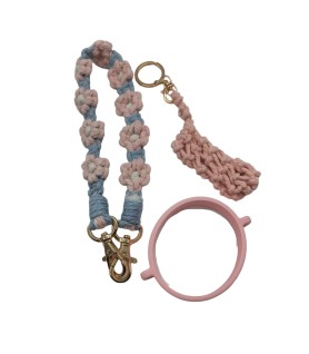 Pink Water Bottle Sling Water Bottle Hand Woven Sling Hand Woven Lanyards Strap For Insulated Mug Portable Cup Sports Cup