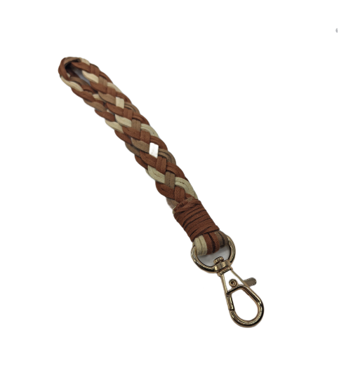 Brown Boho Macrame Phone Wrist Strap Handmade Wrist Strap Lanyard Women Men Wrist Lanyard For Keys