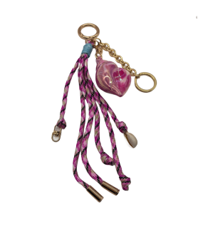 Pink Sea Snail Bag Charm Key Chain Purse Accessories Phone Wrist Strap