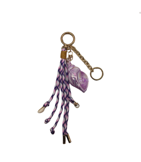 Purple Sea Snail Bag Charm Key Chain Purse Accessories Phone Wrist Strap