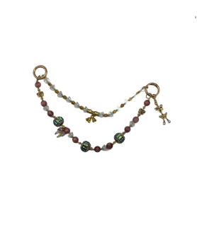 Butterfly Phone Wrist Strap Beaded Wrist Strap Lanyard Charm For Handbag