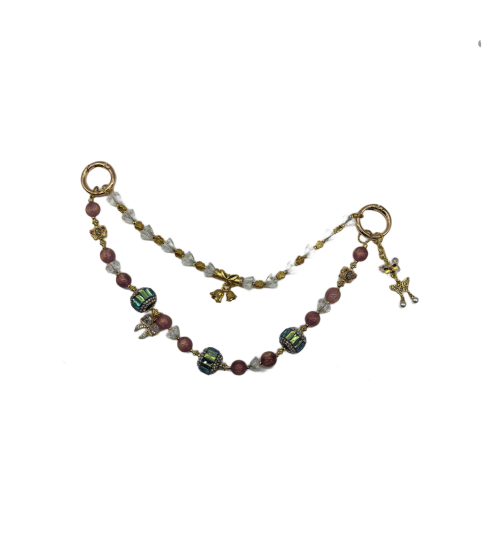 Butterfly Phone Wrist Strap Beaded Wrist Strap Lanyard Charm For Handbag