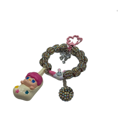Keychain With Cute Sock, Cute Charm For Key Handbag Backpack