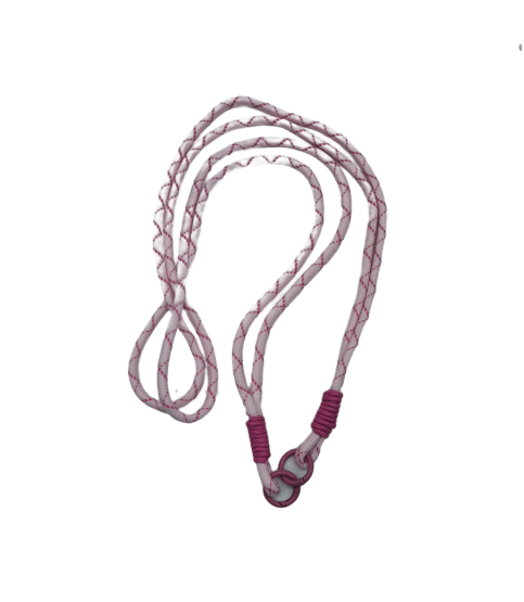 Universal Phone Case Crossbody Chain, Pink Durable Long Braided Rope Phone Strap, Double-Loop Neck Phone Chain