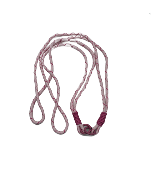 Universal Phone Case Crossbody Chain, Pink Durable Long Braided Rope Phone Strap, Double-Loop Neck Phone Chain