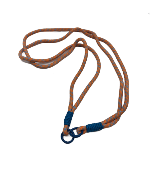 Universal Phone Case Crossbody Chain, Orange Durable Long Braided Rope Phone Strap, Double-Loop Neck Phone Chain