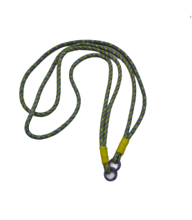 Universal Phone Case Crossbody Chain, Yellow Durable Long Braided Rope Phone Strap, Double-Loop Neck Phone Chain